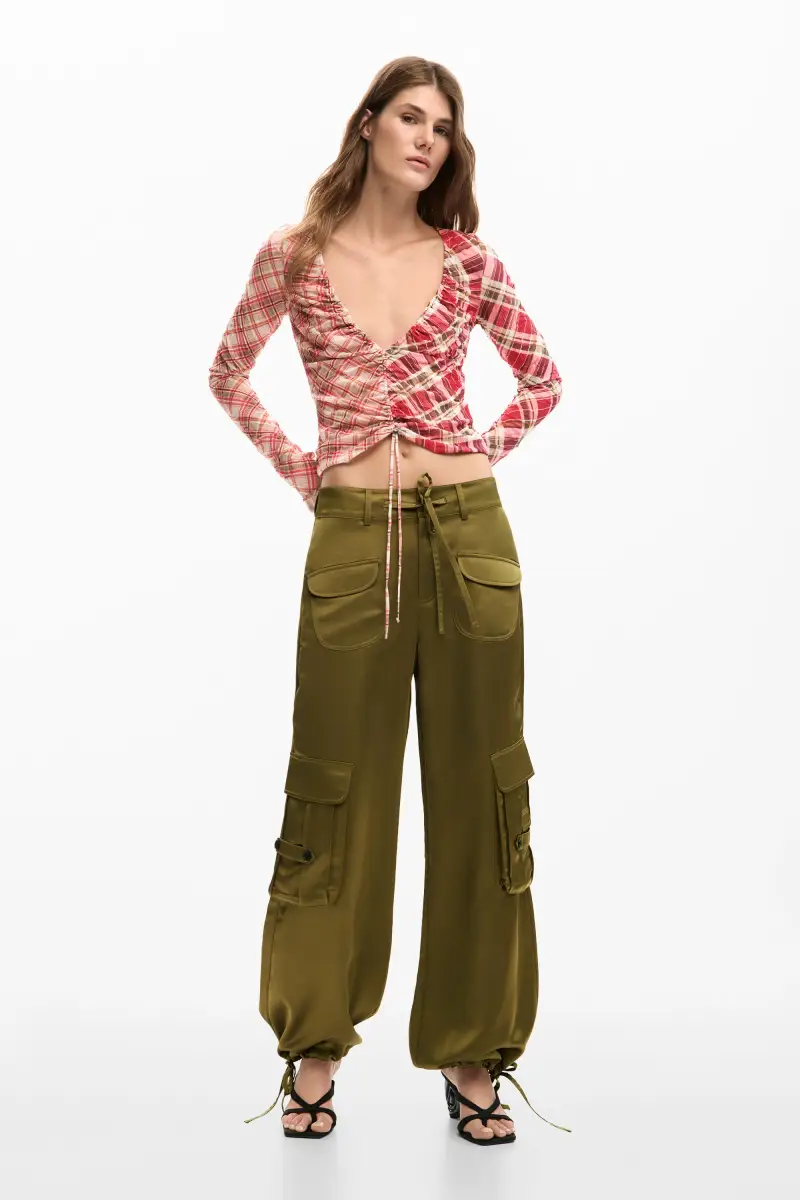 Desigual Pantaloni cargo Verde 4082495