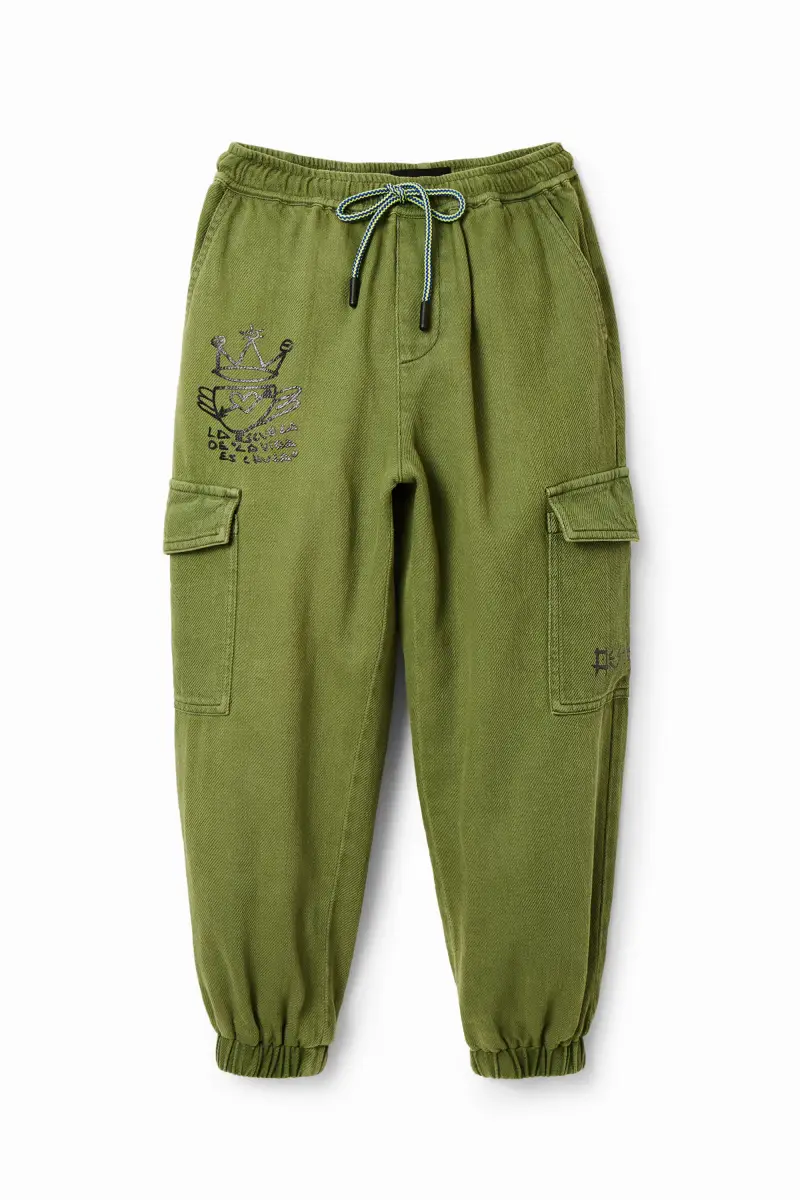 Desigual Pantaloni cargo Verde 3889048