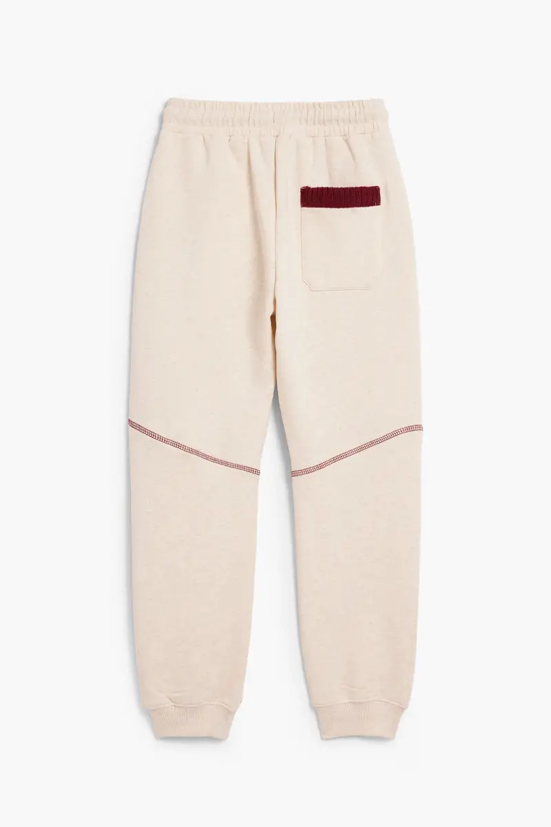 Pantaloni con elastico e cuciture WHITE miniatura 2