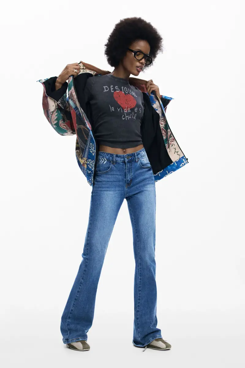 PANTALONI DENIM A ZAMPA BLUE