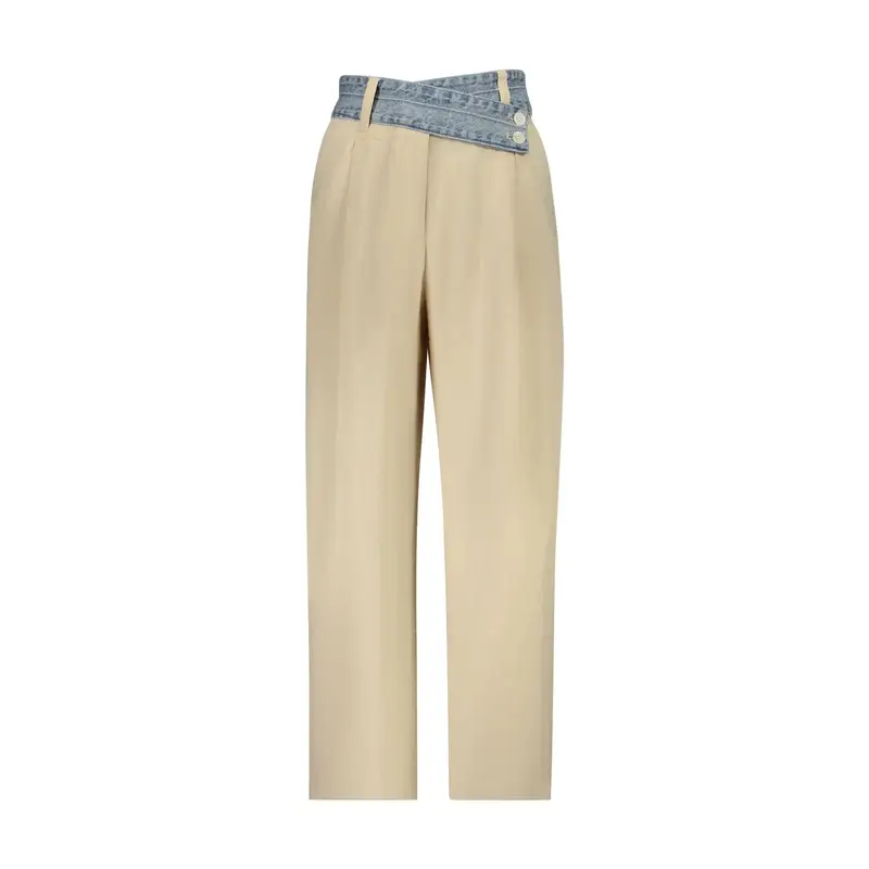 Pantaloni Donna beige Zip