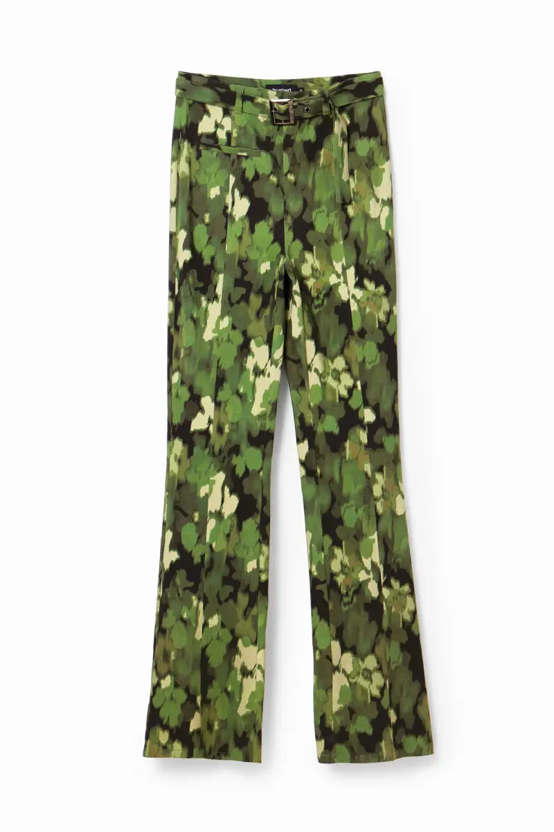 Pantaloni Flare mimetici GREEN
