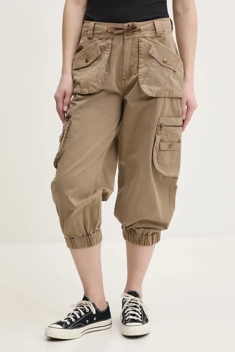 pantaloni in cotone LOIRA donna colore beige 25SWPW26
