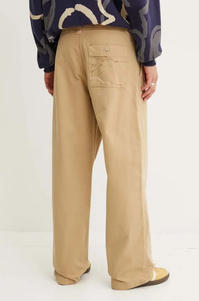 pantaloni in cotone TEXAS Beige miniatura 3