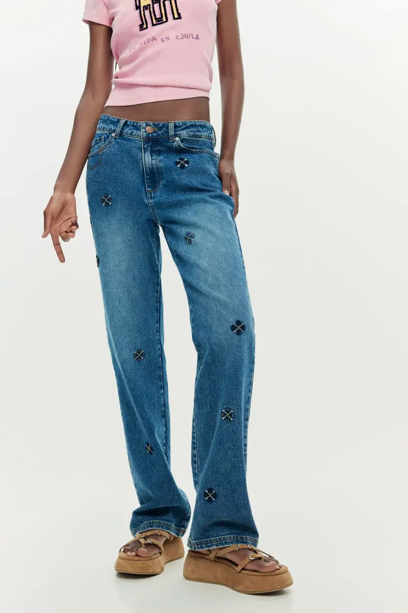 Desigual Jeans Blu 4267290 miniatura 2
