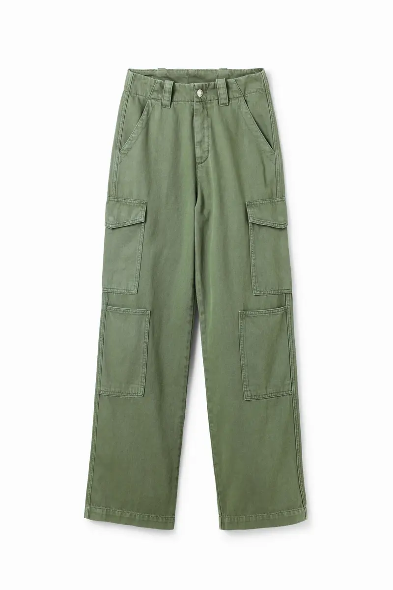 Pantaloni lunghi cargo GREEN