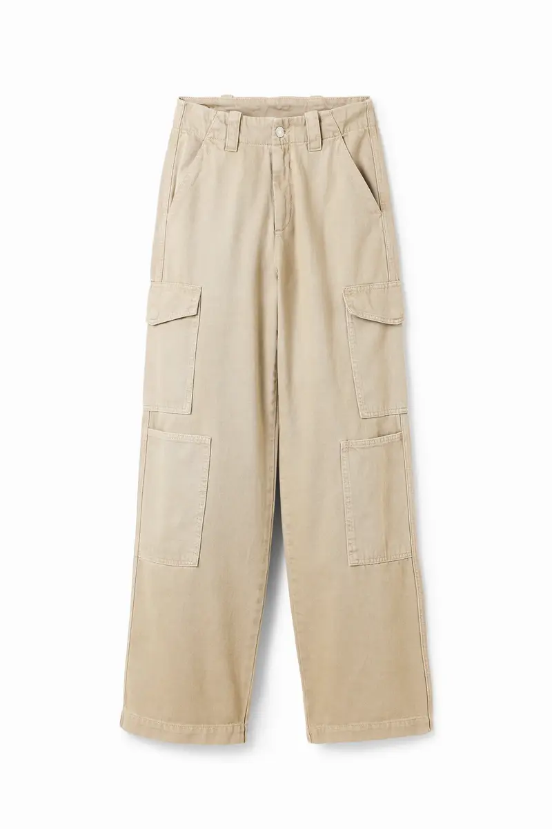 Pantaloni lunghi cargo WHITE