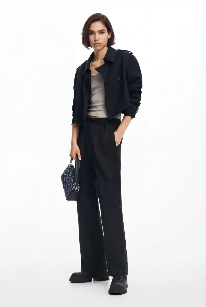 Pantaloni lunghi dritti BLACK