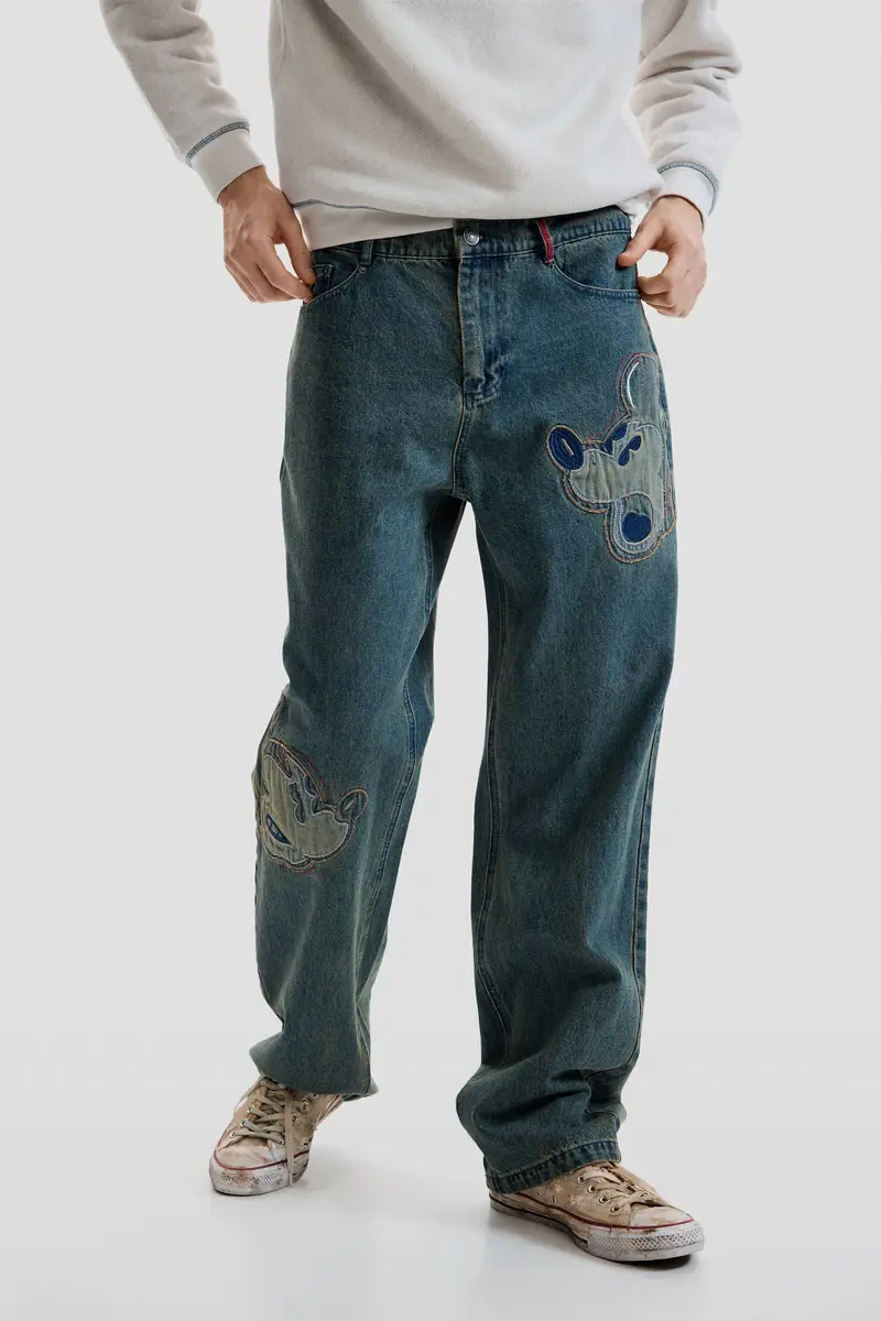 PANTALONI LUNGHI IN DENIM MICKEYâ"¢ BLUE miniatura 2