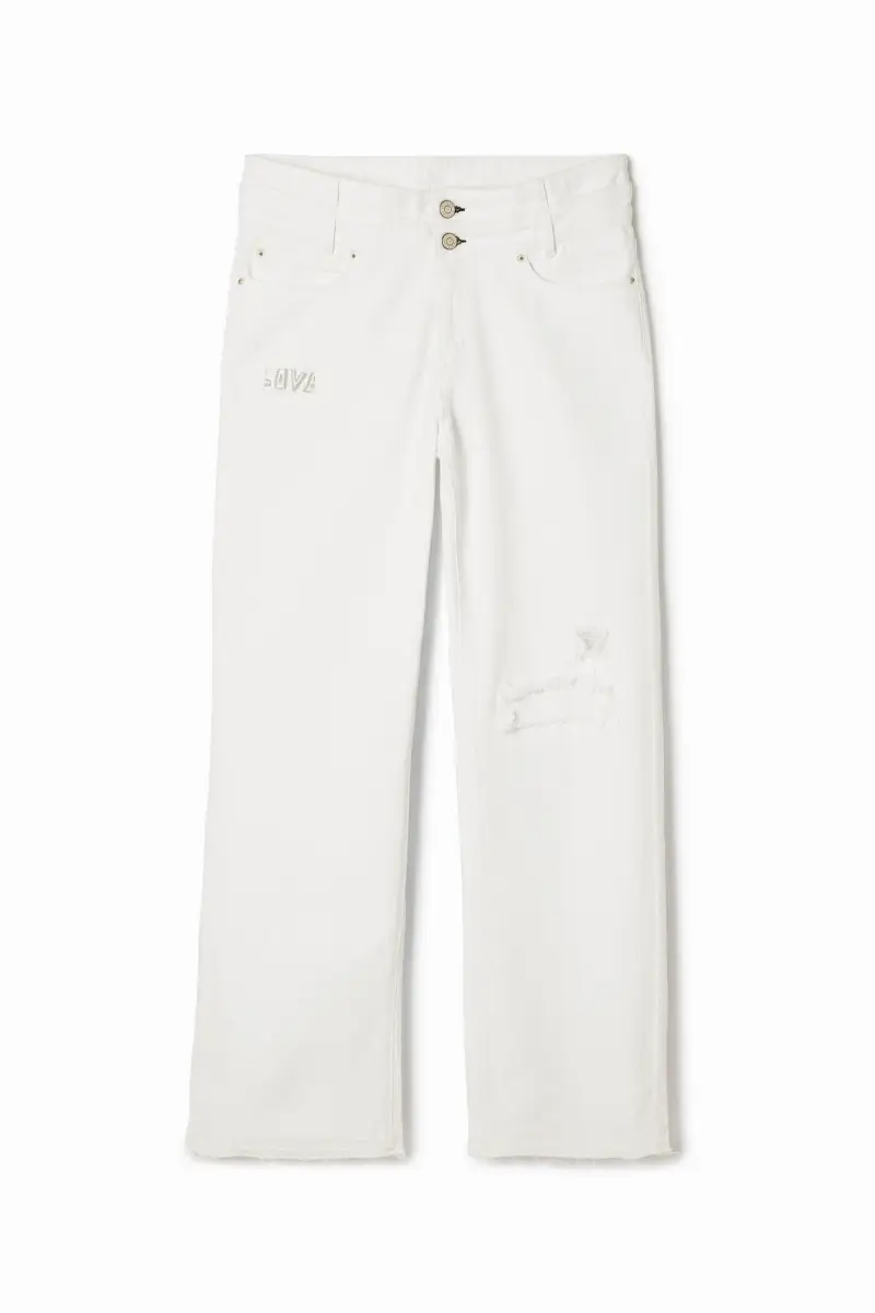 Pantaloni lunghi in denim WHITE