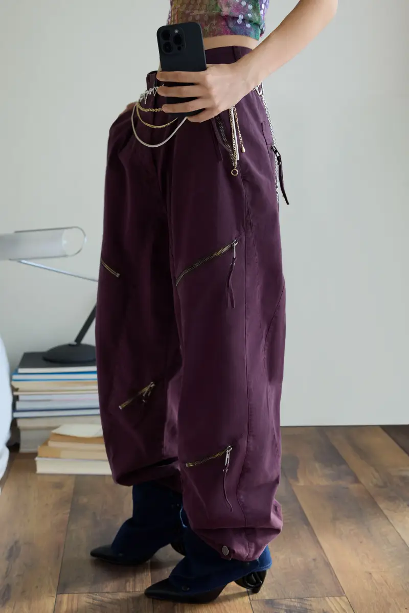 Pantaloni tie-dye con cerniere RED miniatura 2