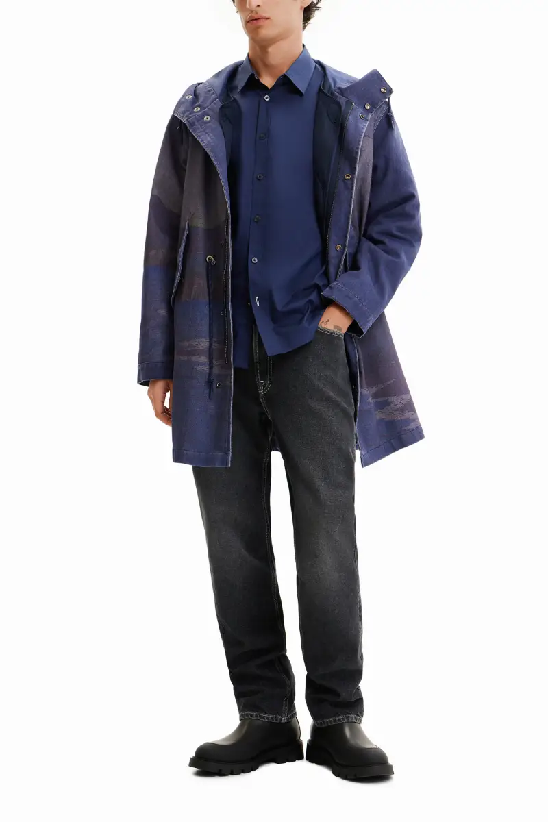 Desigual Parka Blu 2500603 miniatura 2