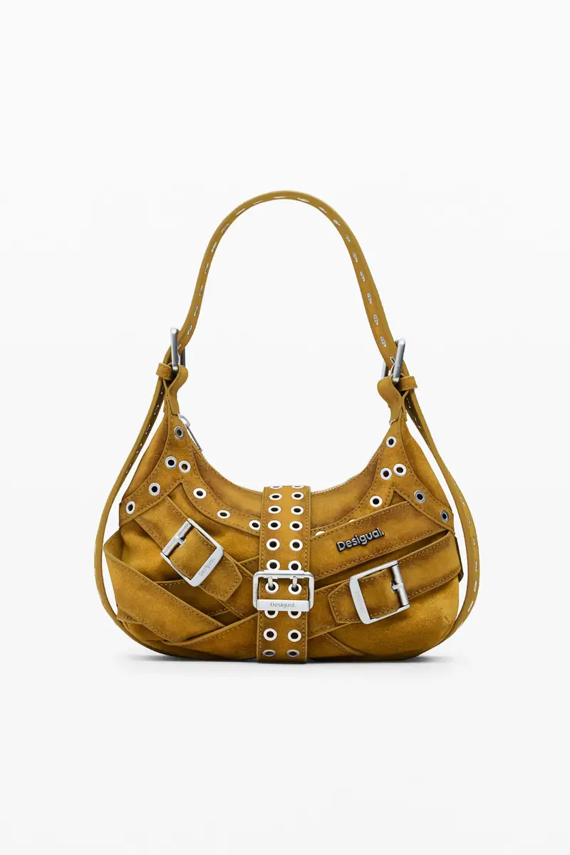 Piccola borsa in pelle con cinghie YELLOW