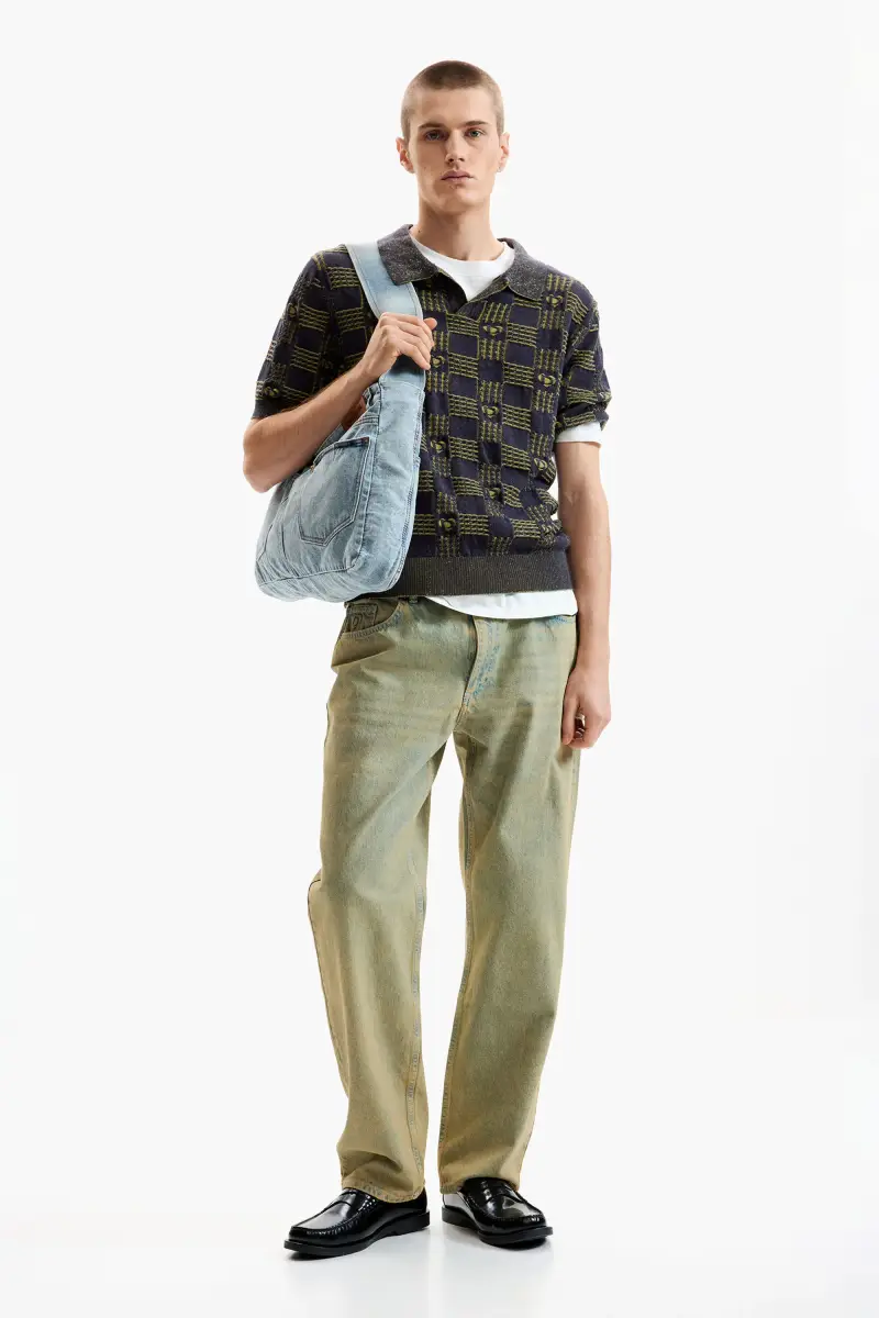 Polo bicolore BLUE miniatura 2