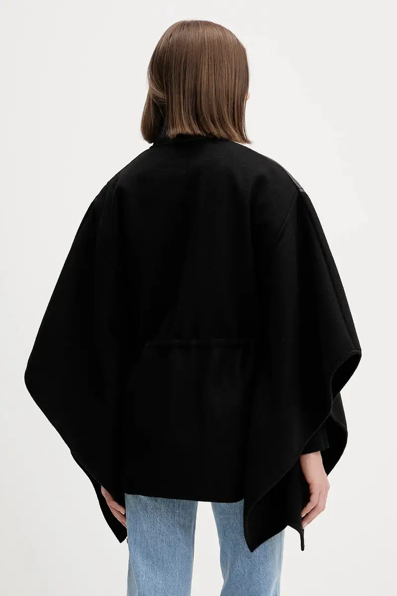 poncho EYELETS ALDAMA colore nero 25WAIA08 miniatura 3