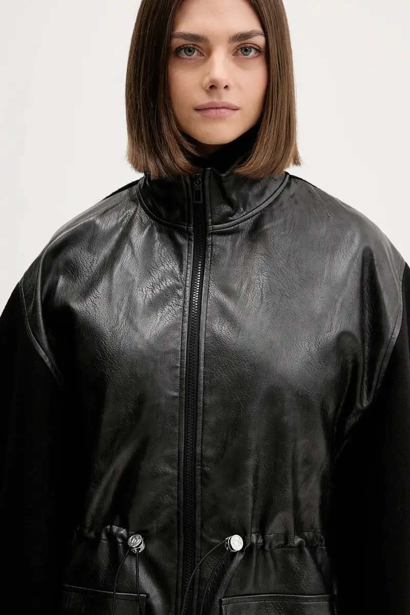 poncho EYELETS ALDAMA colore nero 25WAIA08 miniatura 4