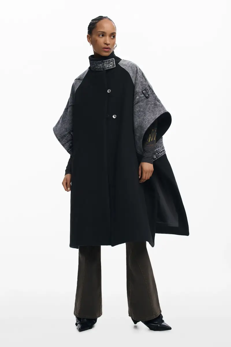 Poncho in denim BLUE