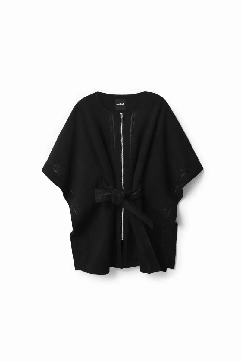 Poncho ricamati BLACK