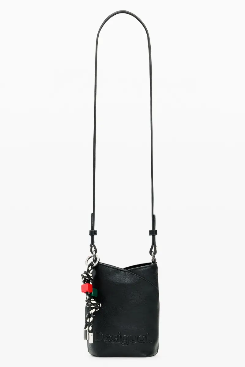 Porta cellulare con charms BLACK
