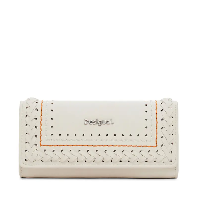 Portafoglio grande da donna Desigual 25SAYP21 Écru Écru
