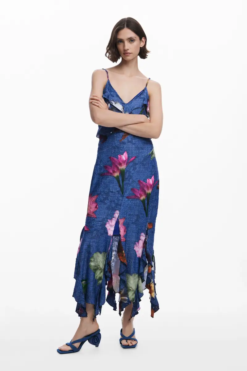 Sandalo con tacco a cuore BLUE miniatura 2