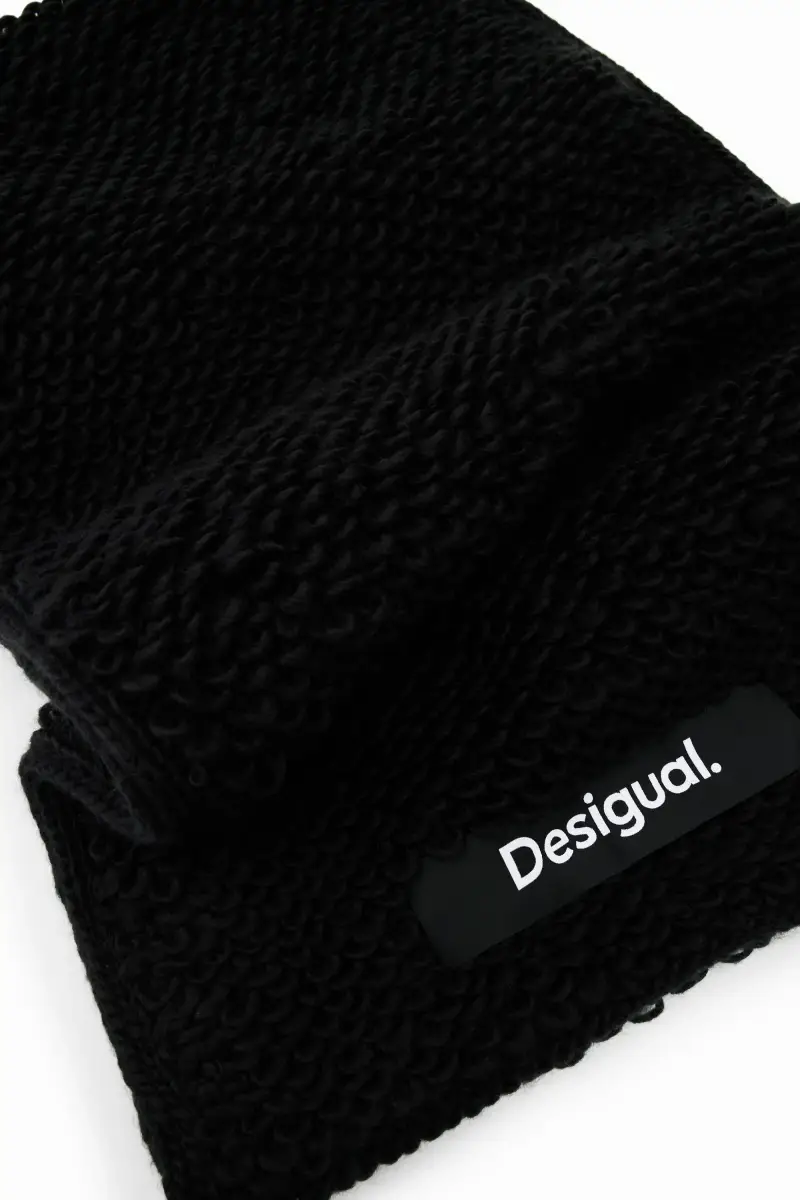 Sciarpa lunga bouclÃ© BLACK miniatura 2