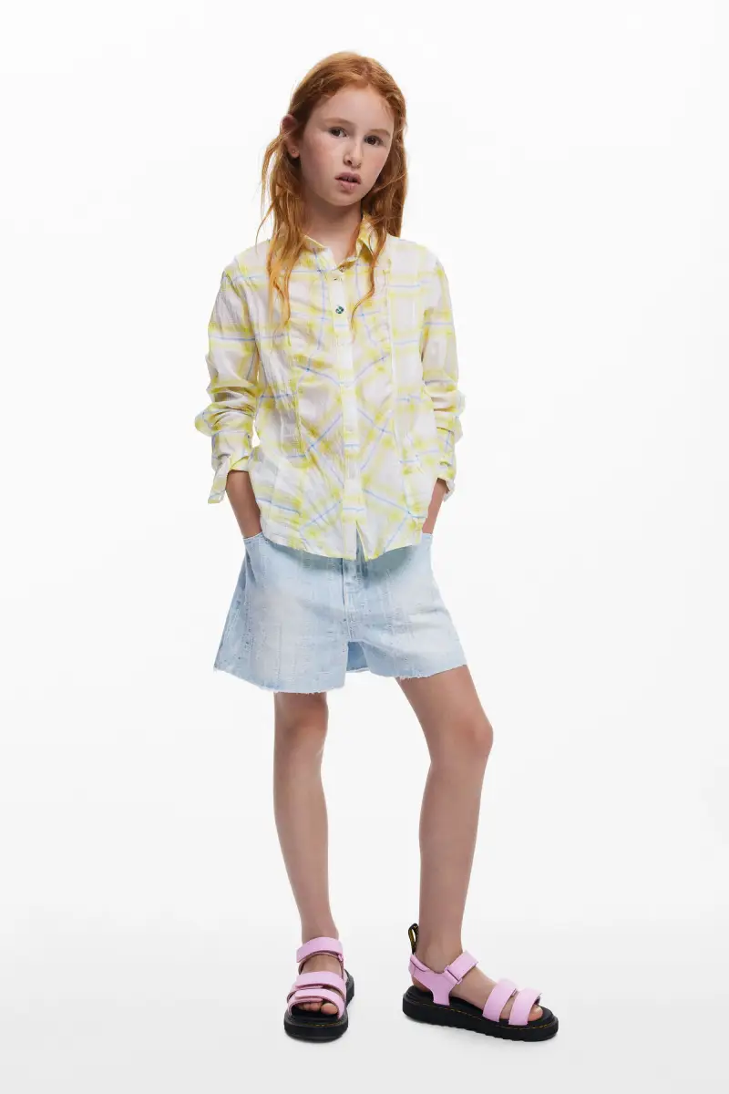 Short denim trucker BLUE miniatura 2