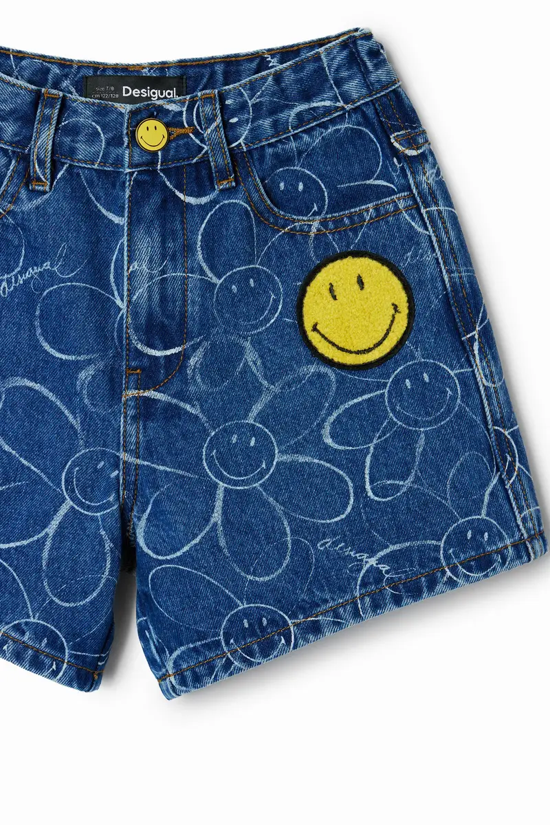 Shorts denim Smiley Originals Â® BLUE miniatura 2