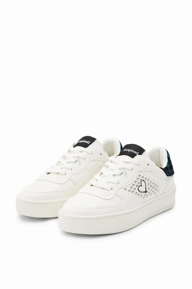 Sneaker plateau cuore WHITE miniatura 2