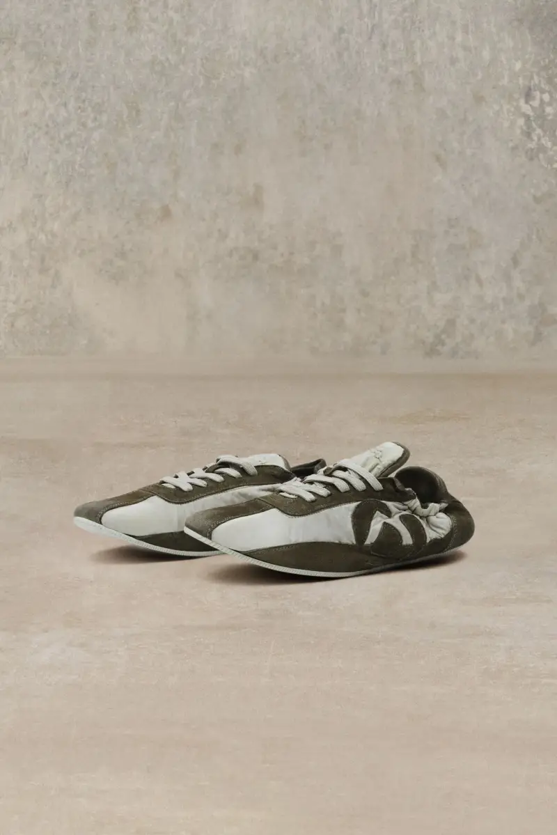 Sneakers in pelle combinata studio GREEN miniatura 2