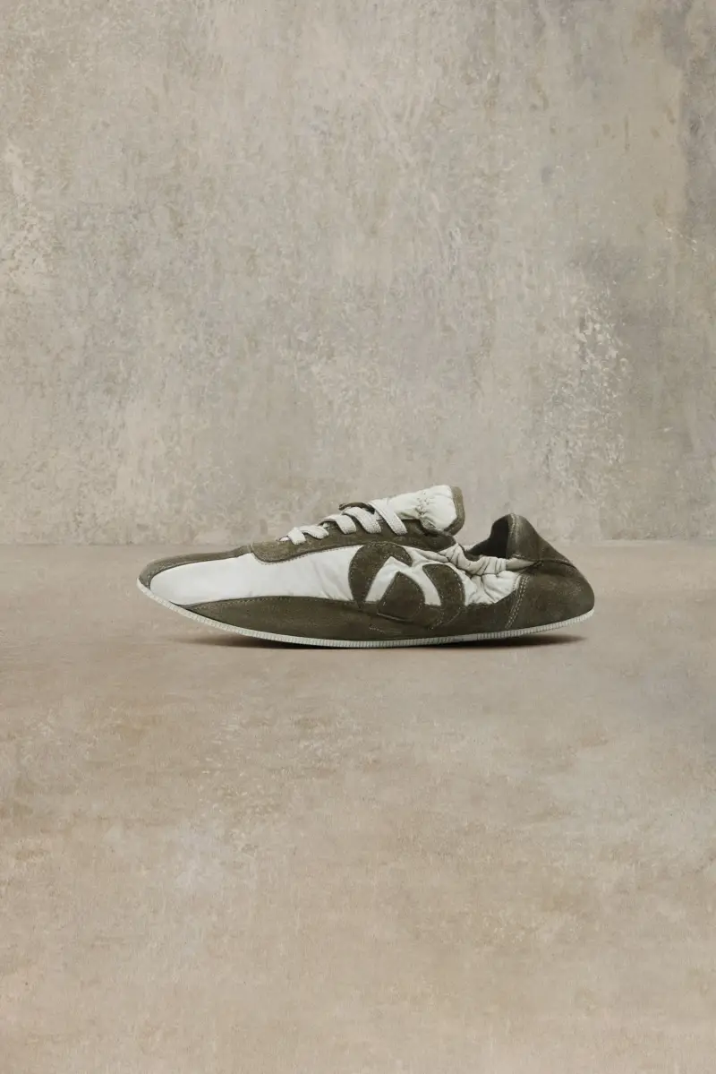 Sneakers in pelle combinata studio GREEN