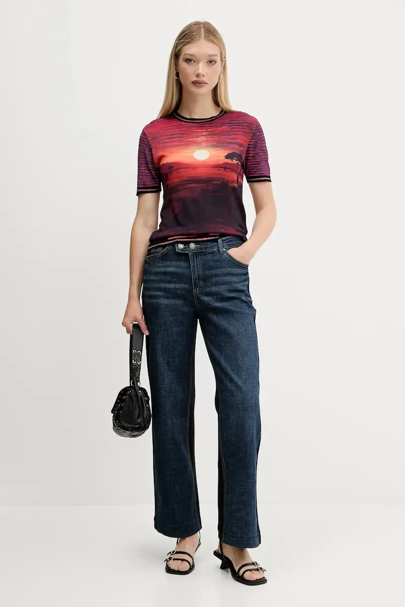 Desigual T-shirt Donna Arancione 3567894 miniatura 2