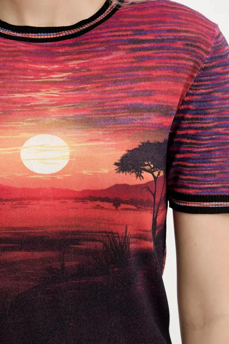 Desigual T-shirt Donna Arancione 3567894 miniatura 5