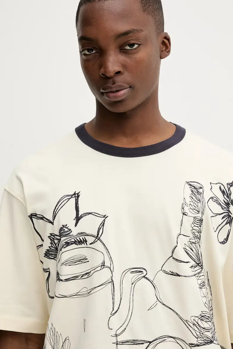 Desigual T-shirt Uomo Beige 3572864 miniatura 4