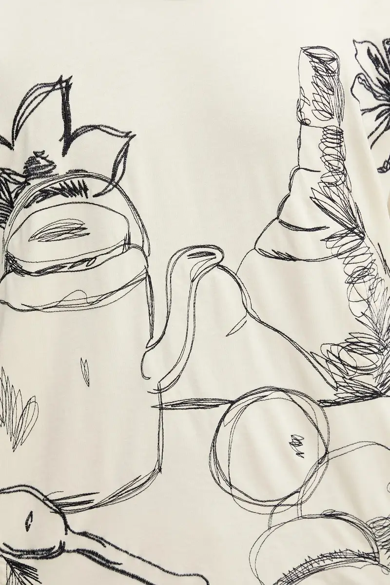 Desigual T-shirt Uomo Beige 3572864 miniatura 5