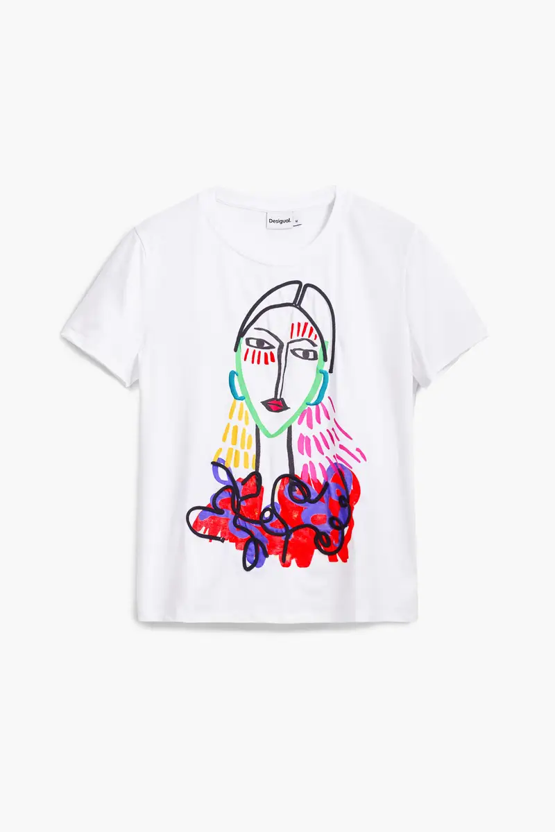 T-shirt con stampa Arty WHITE