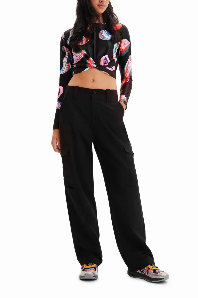 Desigual T-shirt Nero 2500557 miniatura 2