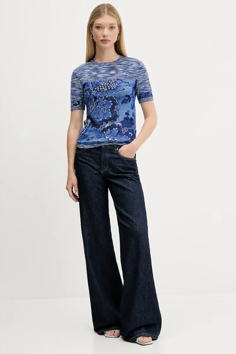 Desigual T-shirt Donna Blu 3245743 miniatura 2