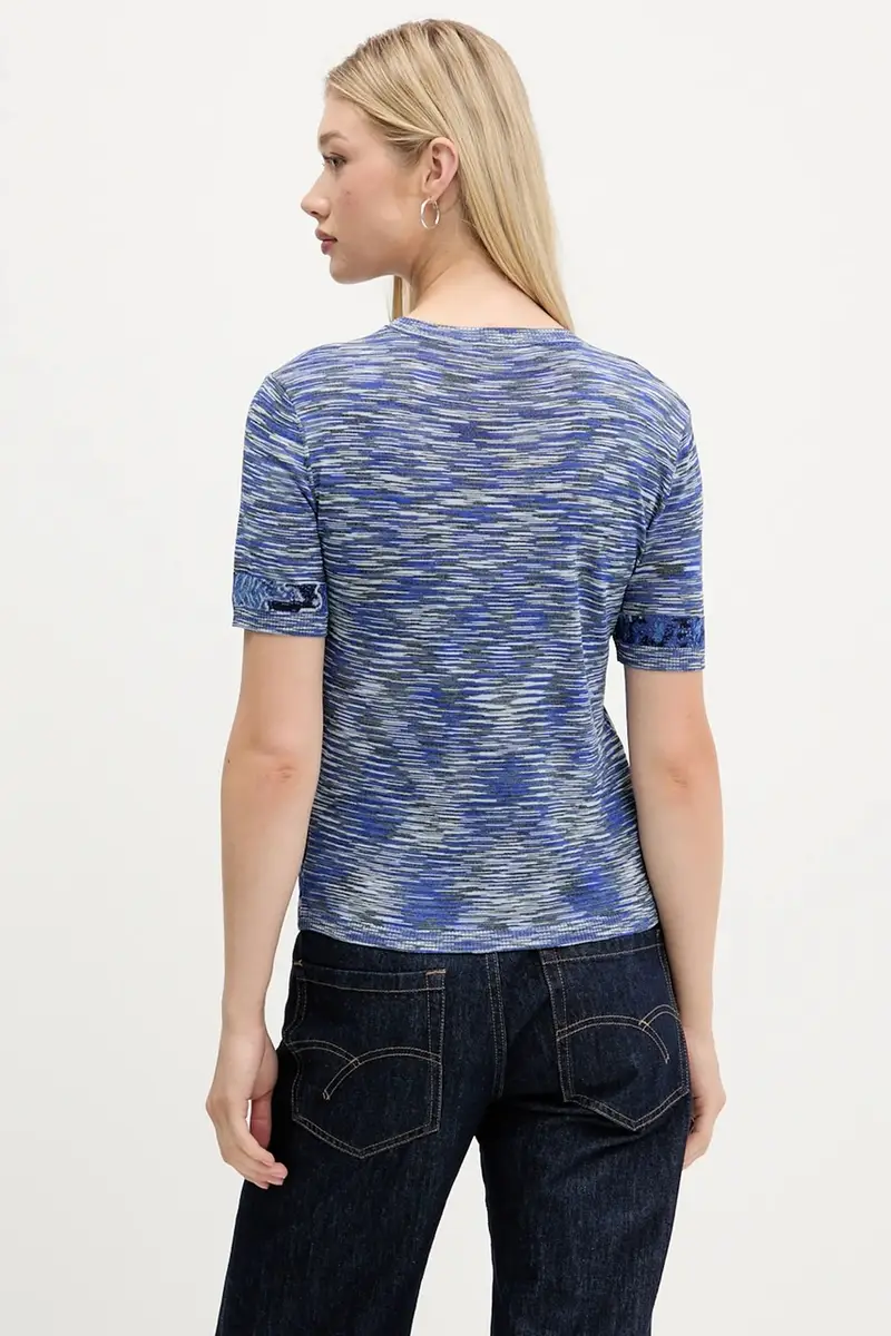 Desigual T-shirt Donna Blu 3245743 miniatura 3