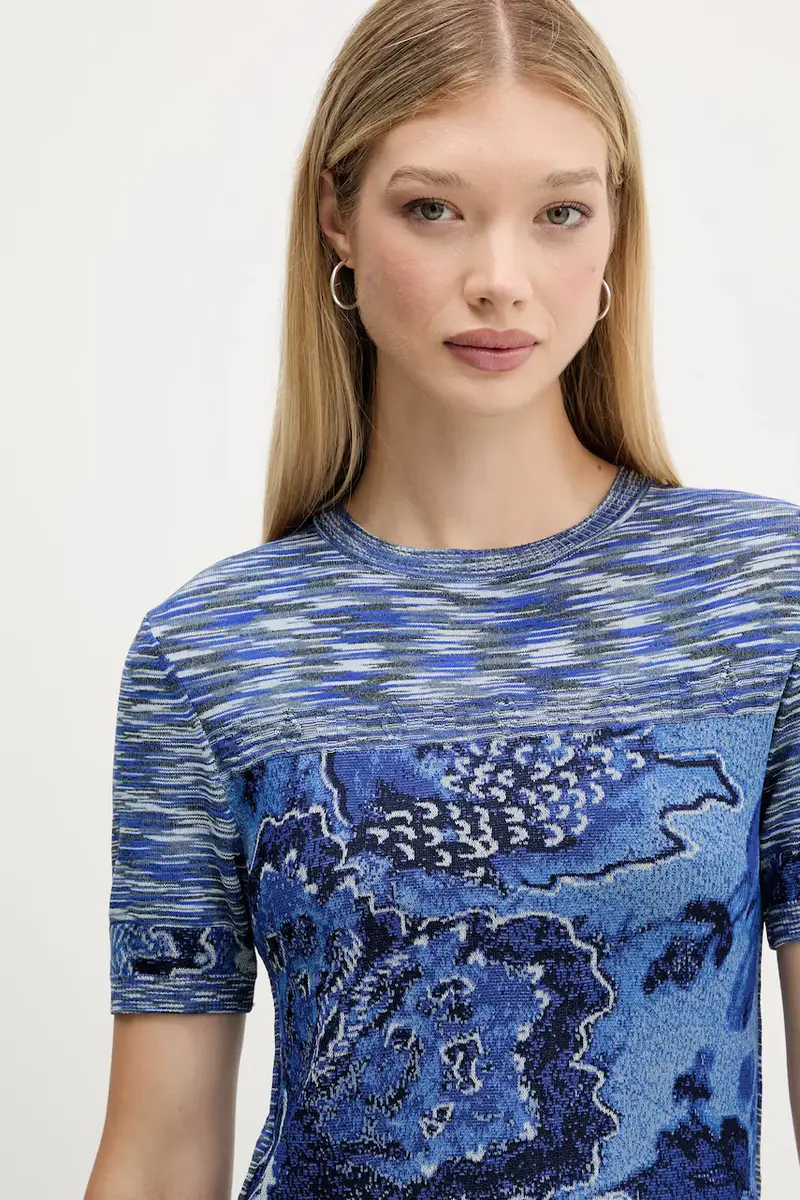 Desigual T-shirt Donna Blu 3245743 miniatura 4