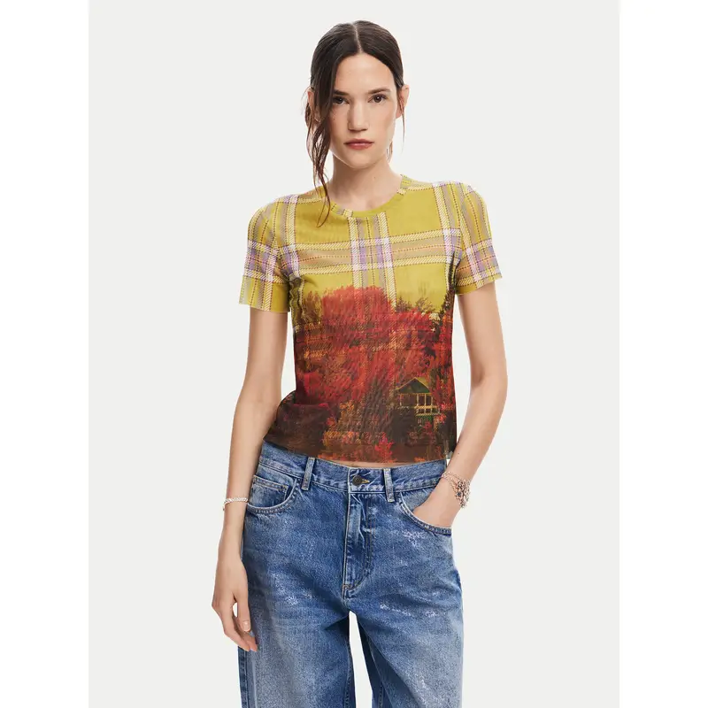 T-shirt Double 24WWTK27 Multicolore Slim Fit