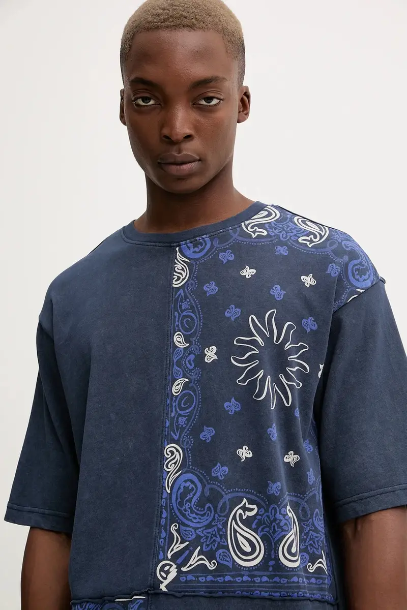 Desigual T-shirt Uomo Blu 3581889 miniatura 4