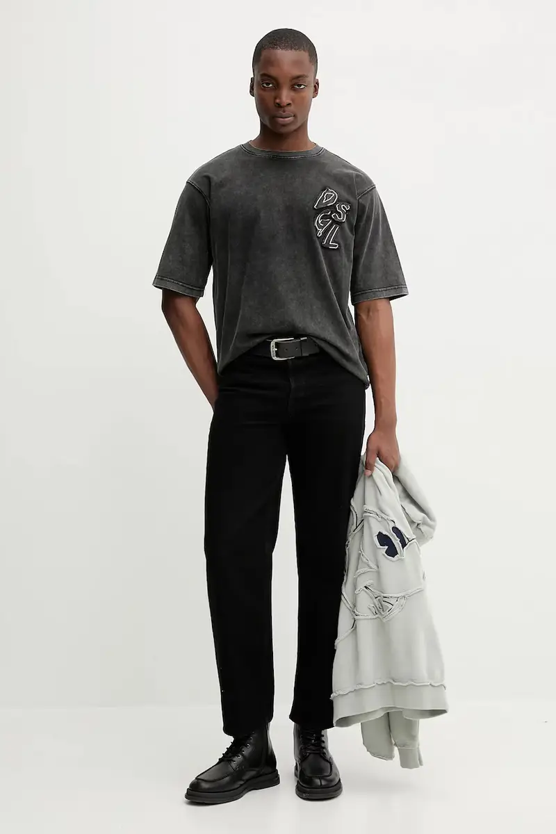 Desigual T-shirt Uomo Grigio 3610508 miniatura 2