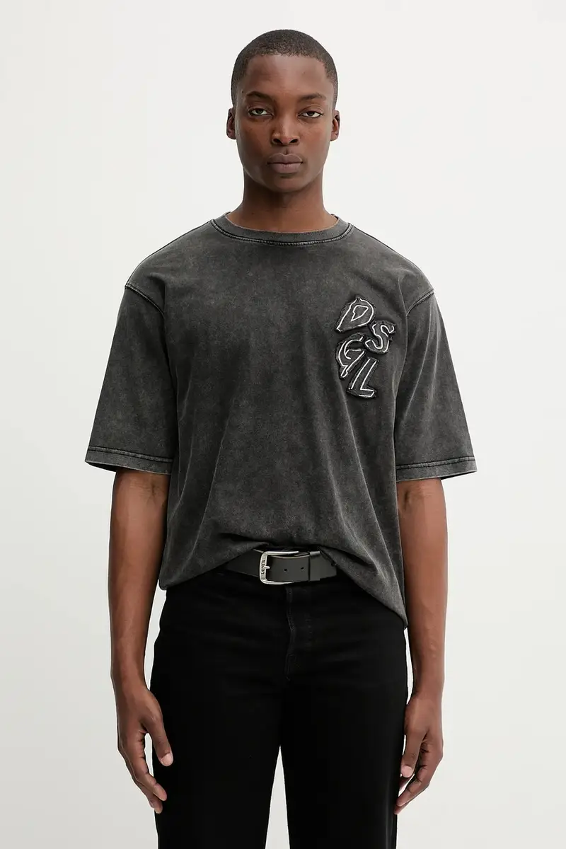 Desigual T-shirt Uomo Grigio 3610508 miniatura 3