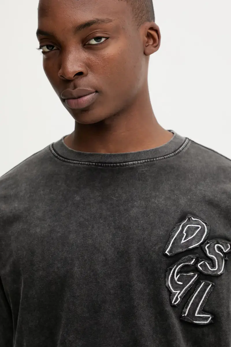 Desigual T-shirt Uomo Grigio 3610508 miniatura 4