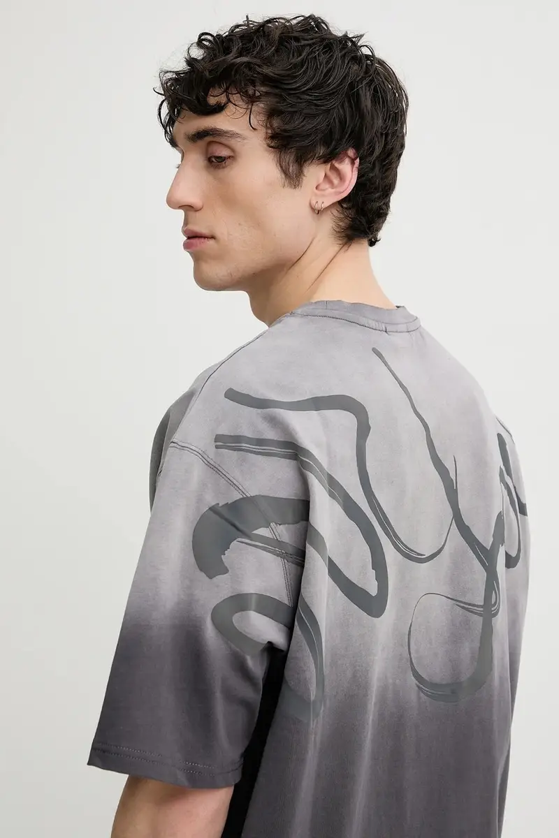 Desigual T-shirt Uomo Grigio 3168361 miniatura 4