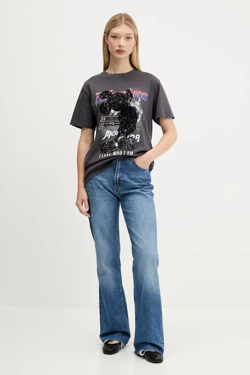 Desigual T-shirt Donna Grigio 3249966 miniatura 2