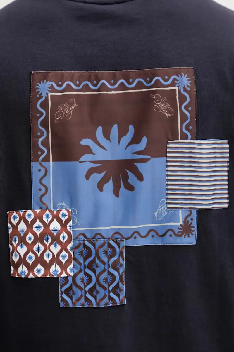 Desigual T-shirt Uomo Blu 3593621 miniatura 4