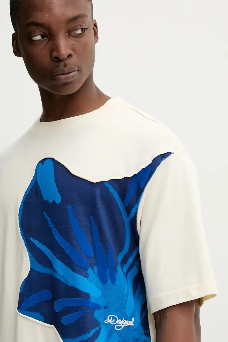 Desigual T-shirt Uomo Beige 3242593 miniatura 3