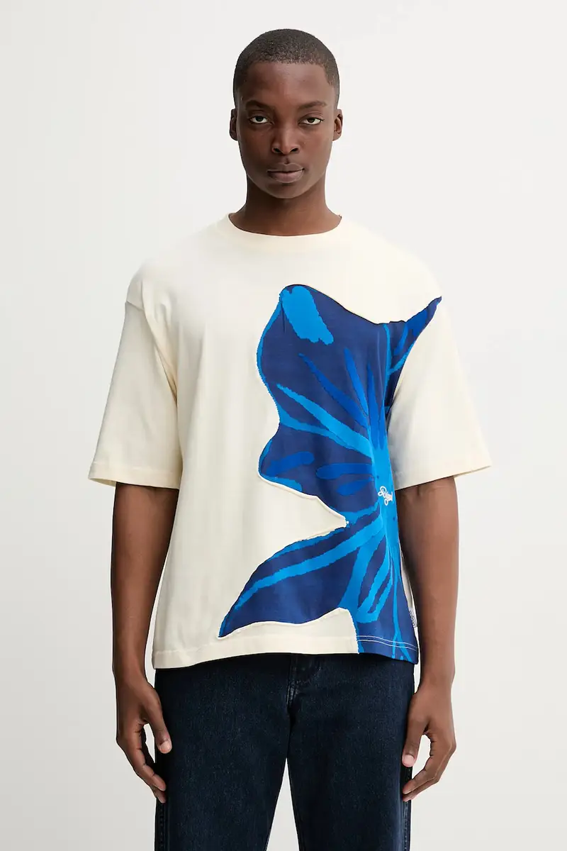 Desigual T-shirt Uomo Beige 3242593